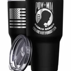 We The People Holsters POW MIA You are not forgotten + American Flag Stainless Steel Tumbler Sale