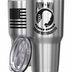 We The People Holsters POW MIA You are not forgotten + American Flag Stainless Steel Tumbler Sale