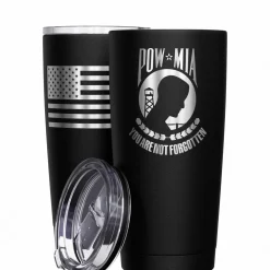 We The People Holsters POW MIA You are not forgotten + American Flag Stainless Steel Tumbler Sale