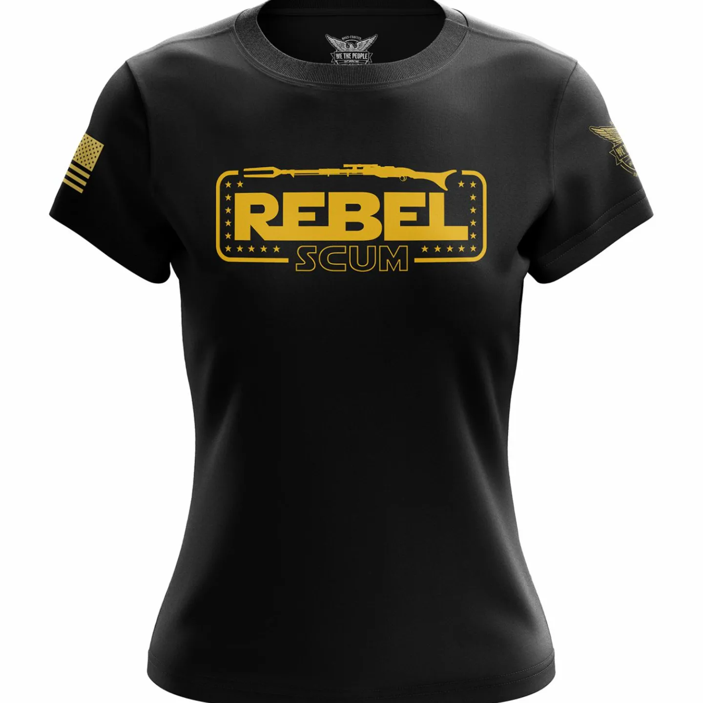 We The People Holsters Rebel Scum Women's Short Sleeve Shirt Black Clearance