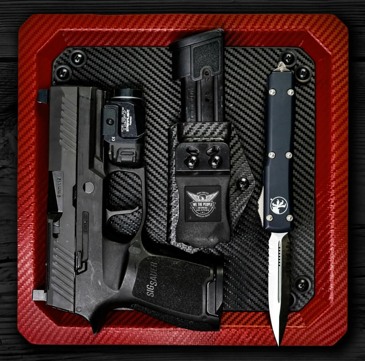 We The People Holsters Red Carbon Fiber EDC Dump Tray