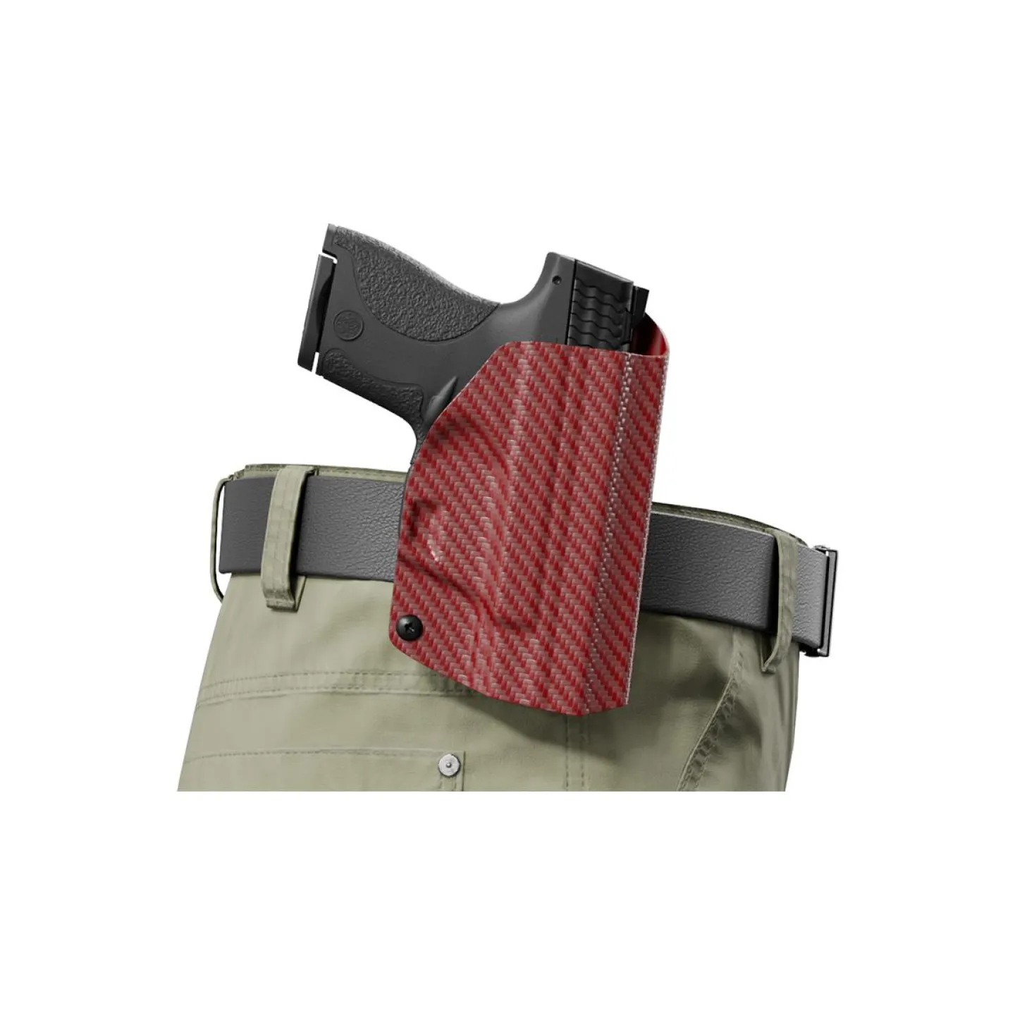 We The People Holsters Red Carbon Fiber Kydex OWB Paddle holster Custom Designed Paddle Outlet