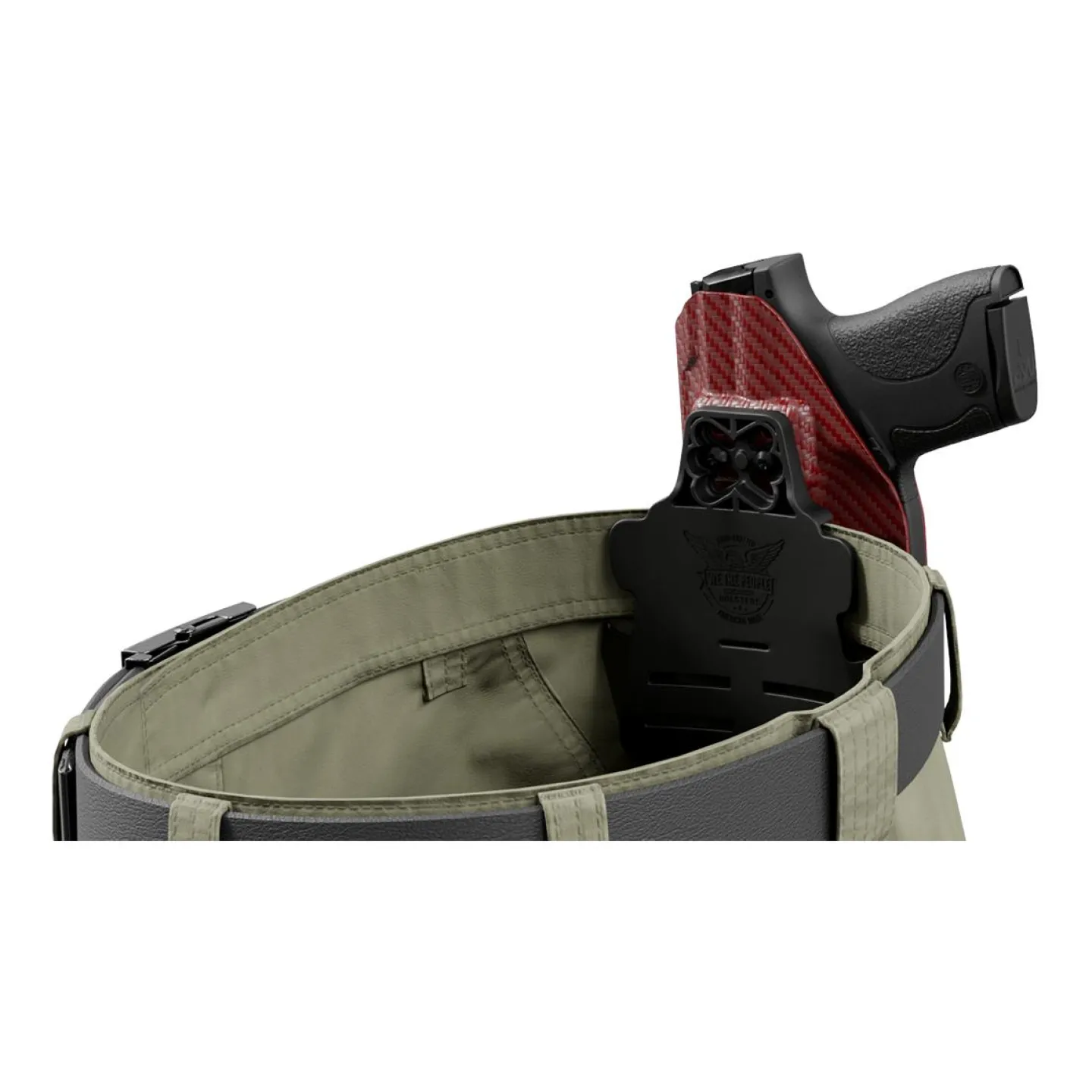 We The People Holsters Red Carbon Fiber Kydex OWB Paddle holster Custom Designed Paddle Outlet
