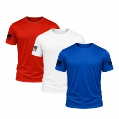 We The People Holsters Red, White, & Blue Performance Shirt Bundle (3 Pack) Multi Hot
