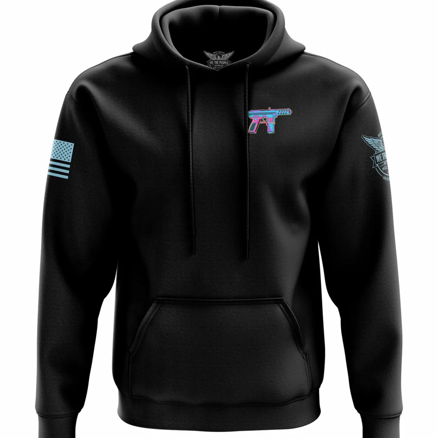 We The People Holsters Retro Wave Tec9 Hoodie Black Best