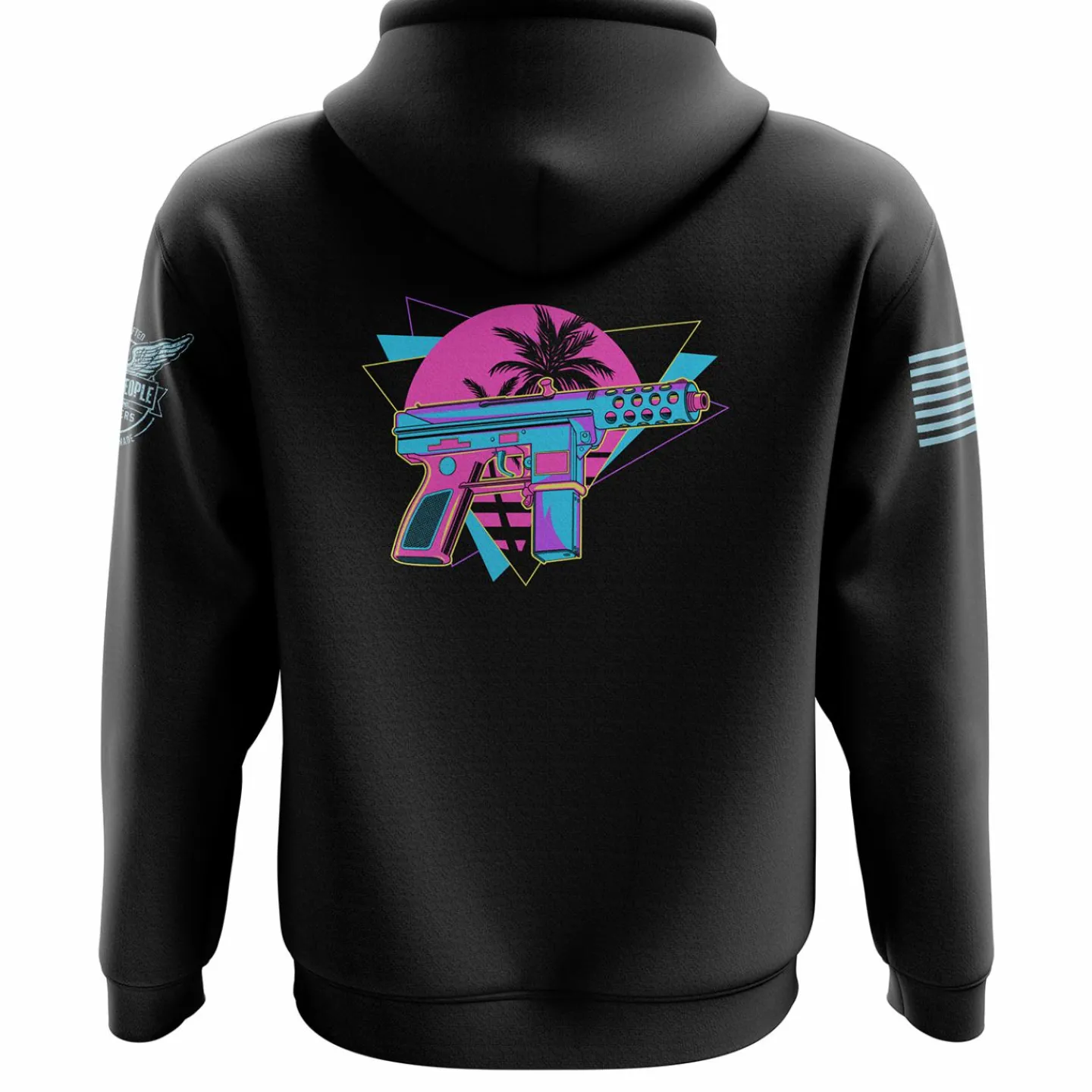 We The People Holsters Retro Wave Tec9 Hoodie Black Best