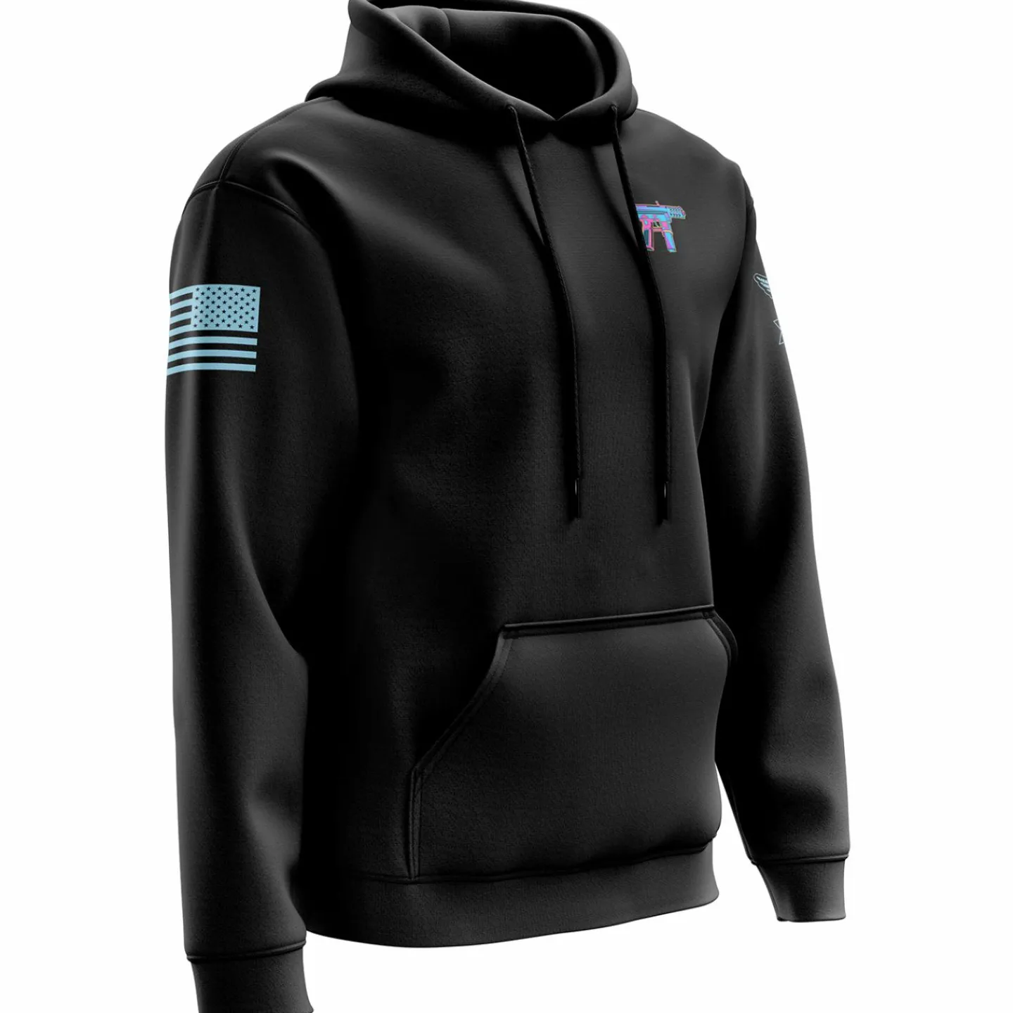 We The People Holsters Retro Wave Tec9 Hoodie Black Best