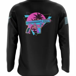 We The People Holsters Retro Wave Tec9 Long Sleeve Shirt Black New