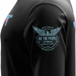 We The People Holsters Retro Wave Tec9 Long Sleeve Shirt Black New