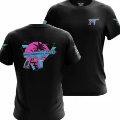 We The People Holsters Retro Wave Tec9 Short Sleeve Shirt Black