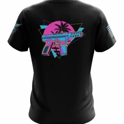 We The People Holsters Retro Wave Tec9 Short Sleeve Shirt Black