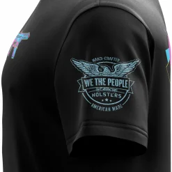 We The People Holsters Retro Wave Tec9 Short Sleeve Shirt Black