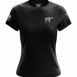 We The People Holsters Retro Wave Tec9 Women's Short Sleeve Shirt Black Outlet