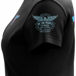 We The People Holsters Retro Wave Tec9 Women's Short Sleeve Shirt Black Outlet