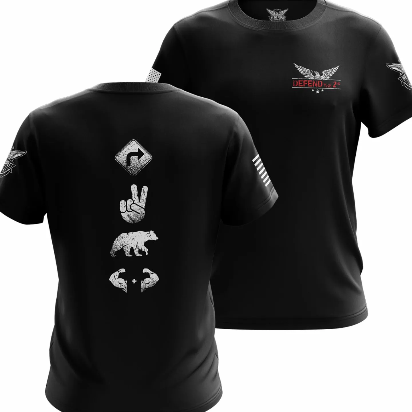 We The People Holsters Right 2 Bear Arms Short Sleeve Shirt Black