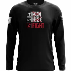 We The People Holsters Run Hide Fight Long Sleeve Shirt Black Hot