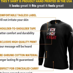 We The People Holsters Run Hide Fight Long Sleeve Shirt Black Hot
