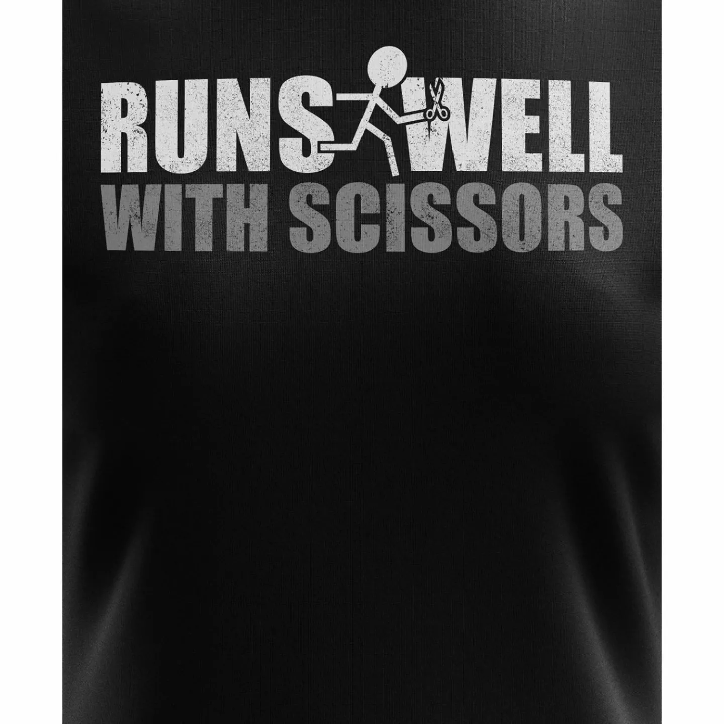 We The People Holsters Runs Well With Scissors Women's Short Sleeve Shirt Black