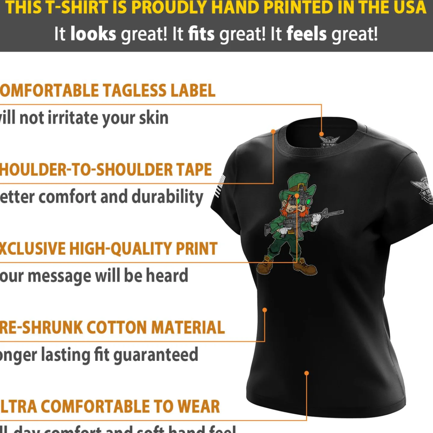 We The People Holsters SF Paddy Women's Short Sleeve Shirt Black
