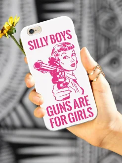 We The People Holsters Silly Boys, Guns are for Girls - Pink Text Case Hot