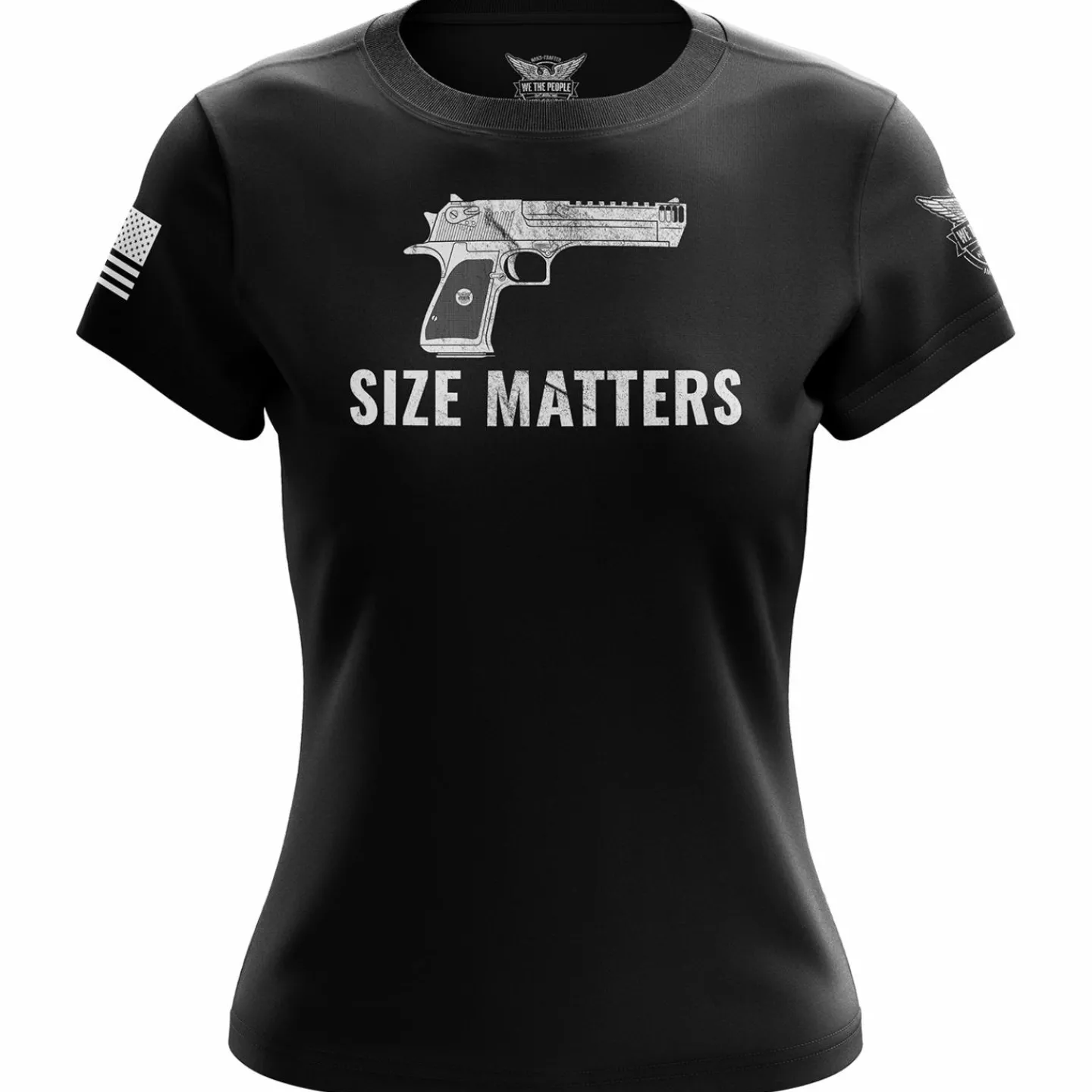 We The People Holsters Size Matters V2 Women's Short Sleeve Shirt Black Hot