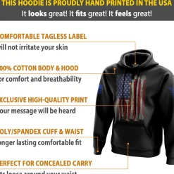 We The People Holsters Skull Flag Hoodie Black Best