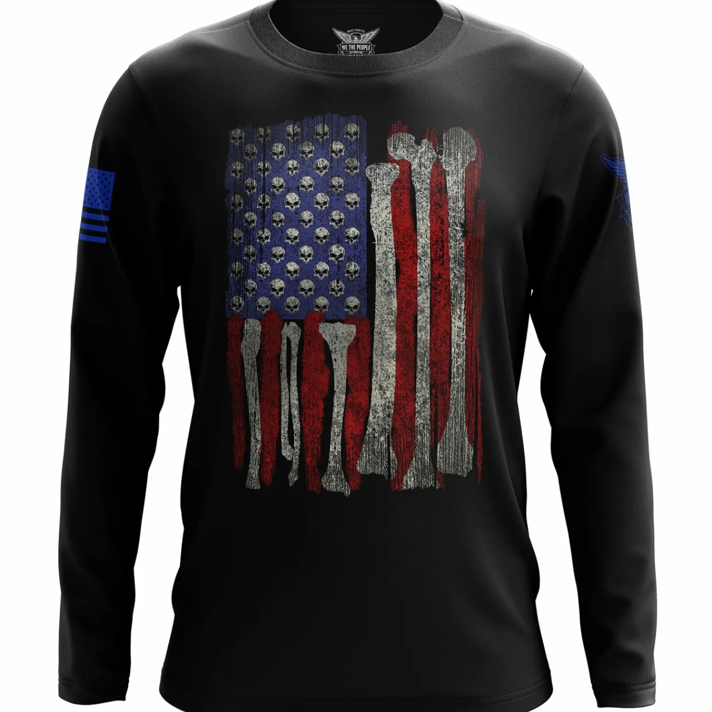 We The People Holsters Skull Flag Long Sleeve Shirt Black Online