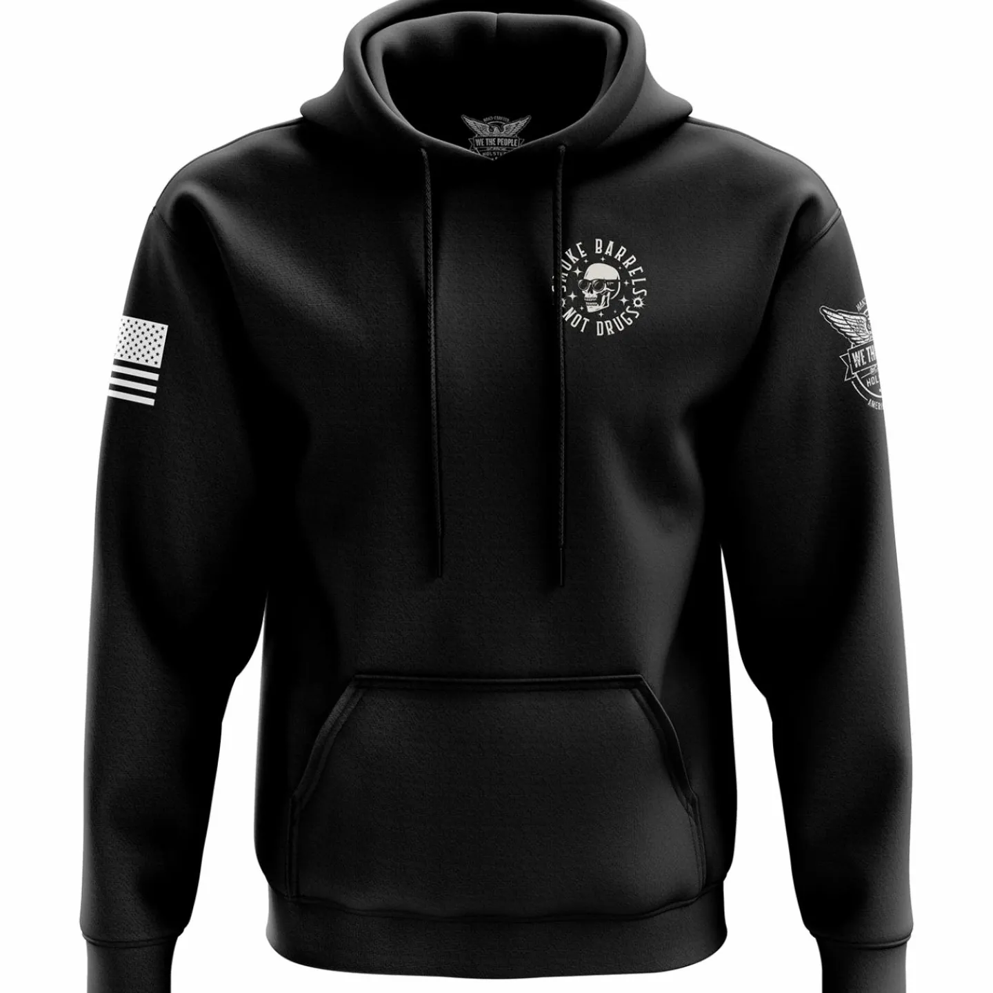 We The People Holsters Smoke Barrels Not Drugs Hoodie Black Hot