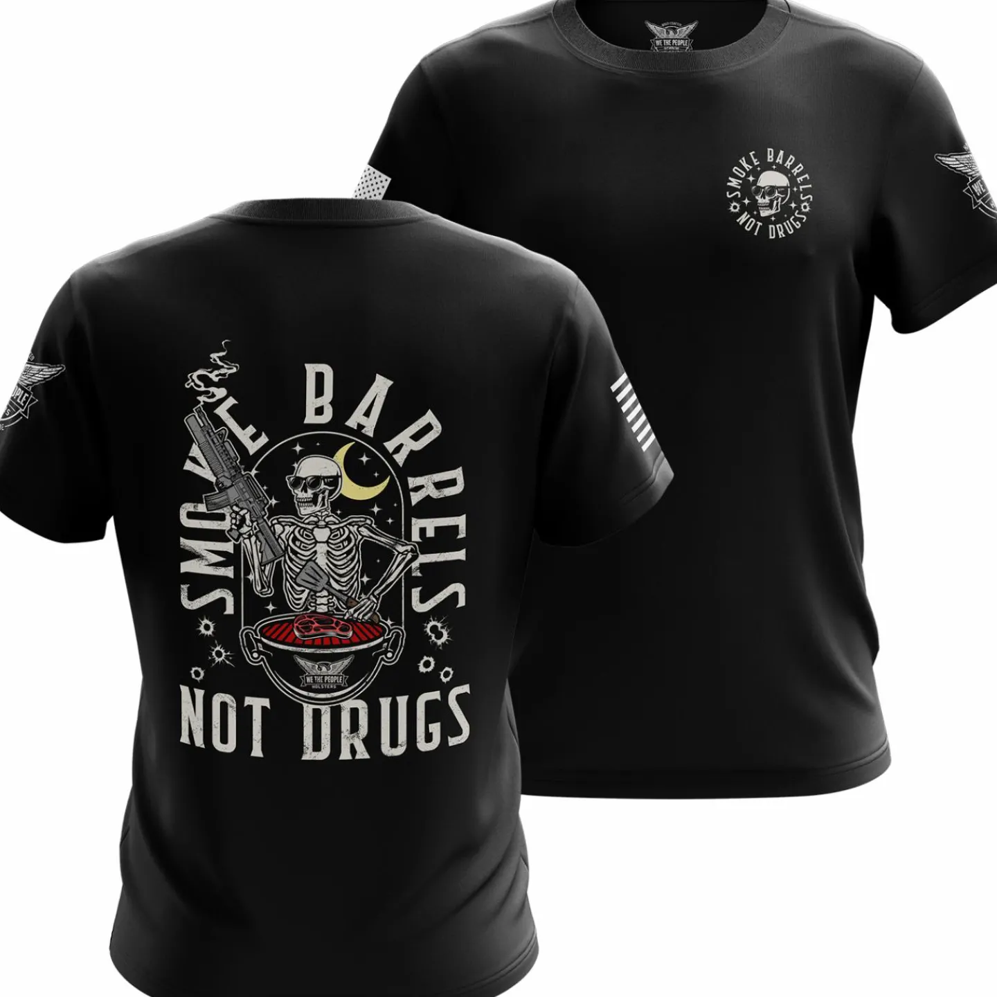 We The People Holsters Smoke Barrels Not Drugs Short Sleeve Shirt Black New