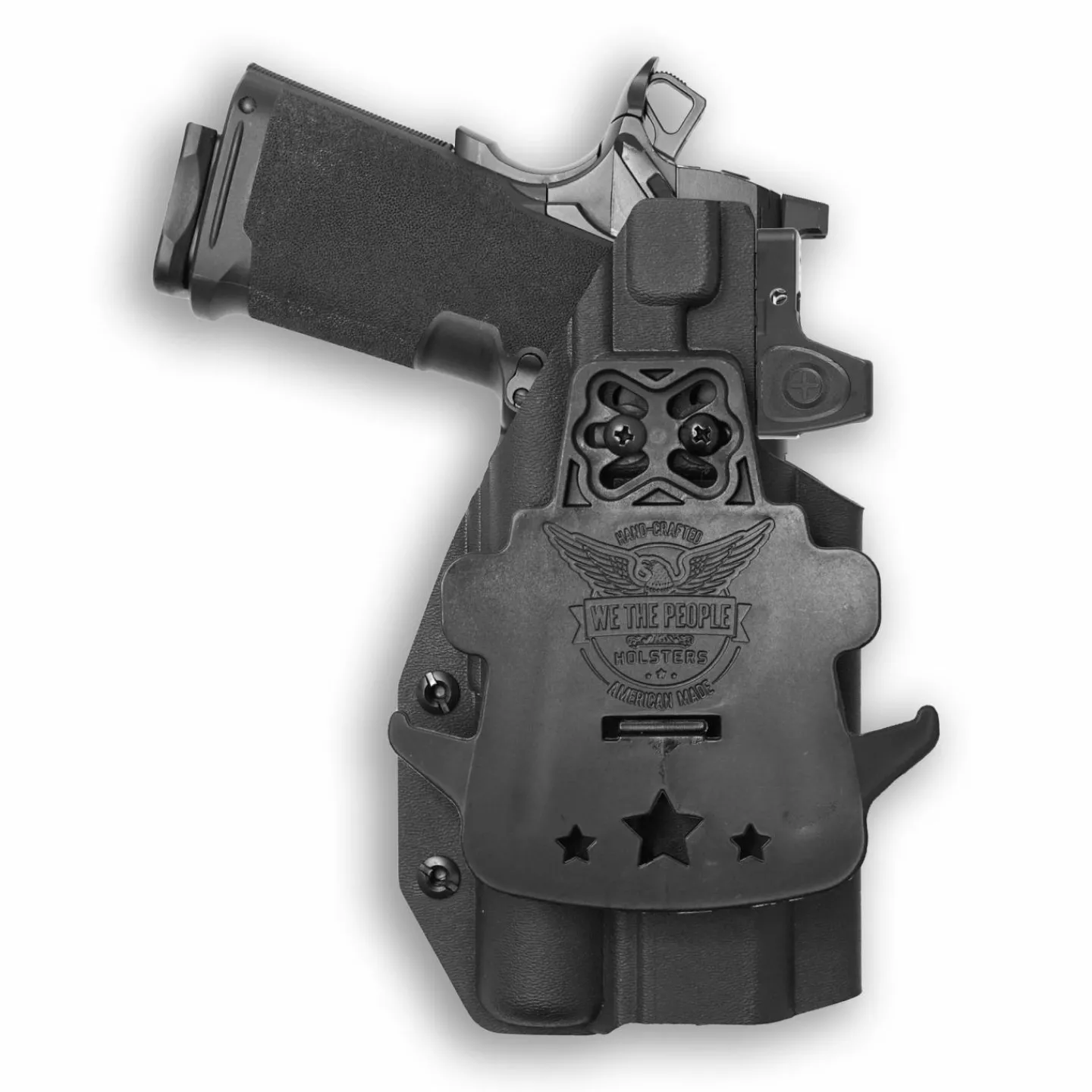 We The People Holsters Springfield 1911 DS Prodigy Comp AOS 5" with Surefire X300U-A Light Red Dot Optic Cut OWB Holster Hot