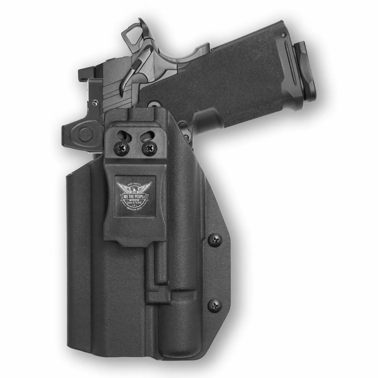 We The People Holsters Springfield 1911 DS Prodigy Comp AOS 5" with Surefire X300U-A Light Red Dot Optic Cut IWB Holster Hot