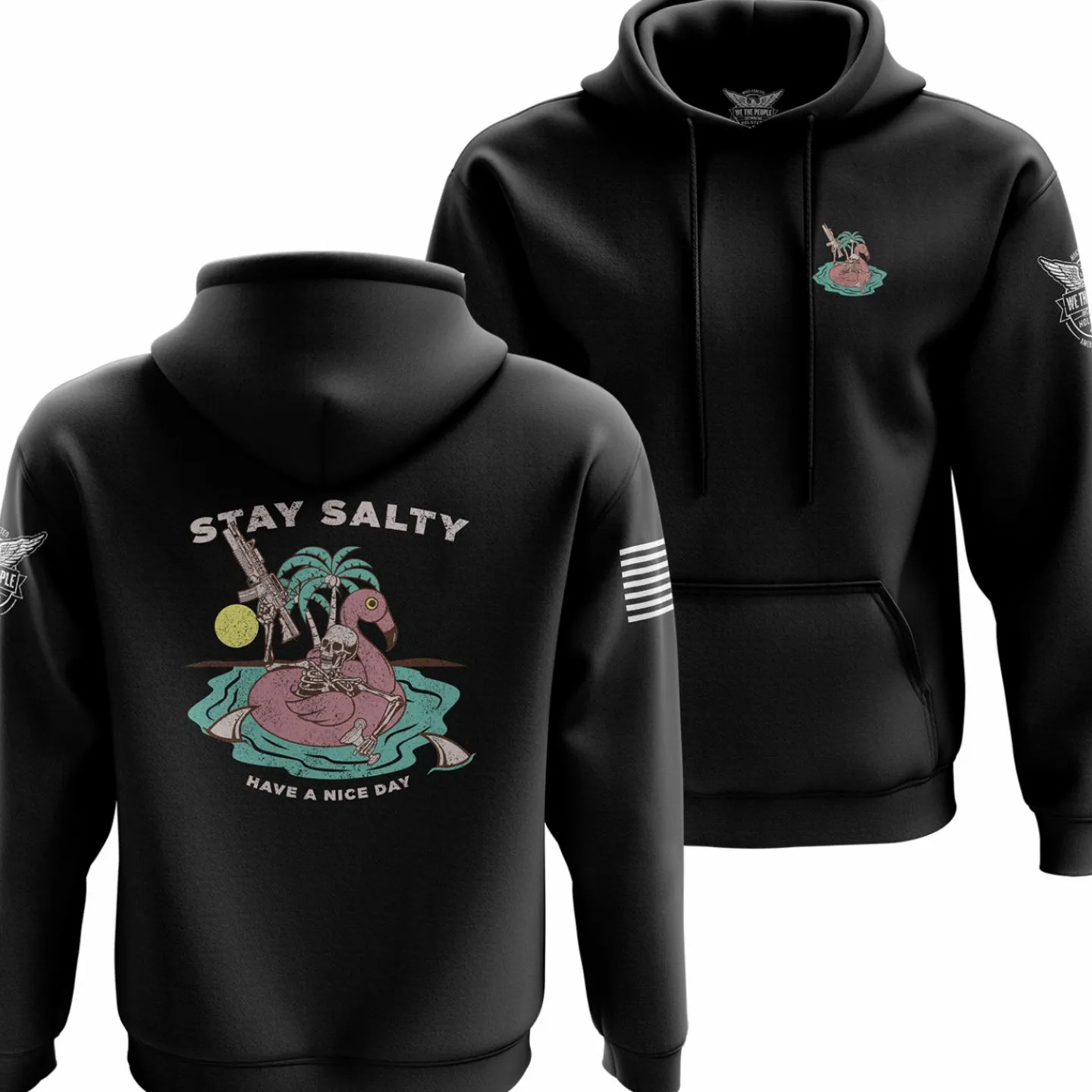 We The People Holsters Stay Salty Hoodie Black New