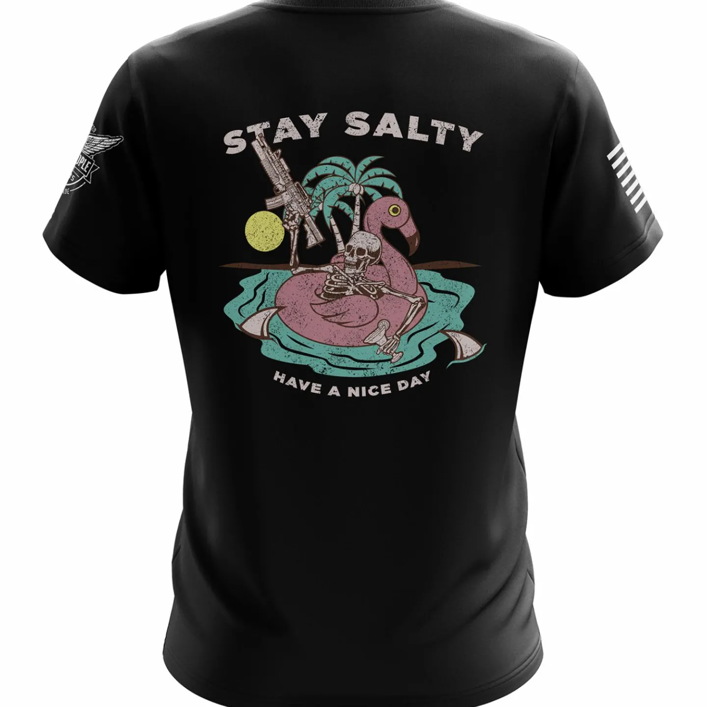We The People Holsters Stay Salty Short Sleeve Shirt Black New