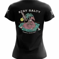 We The People Holsters Stay Salty Women's Short Sleeve Shirt Black Outlet