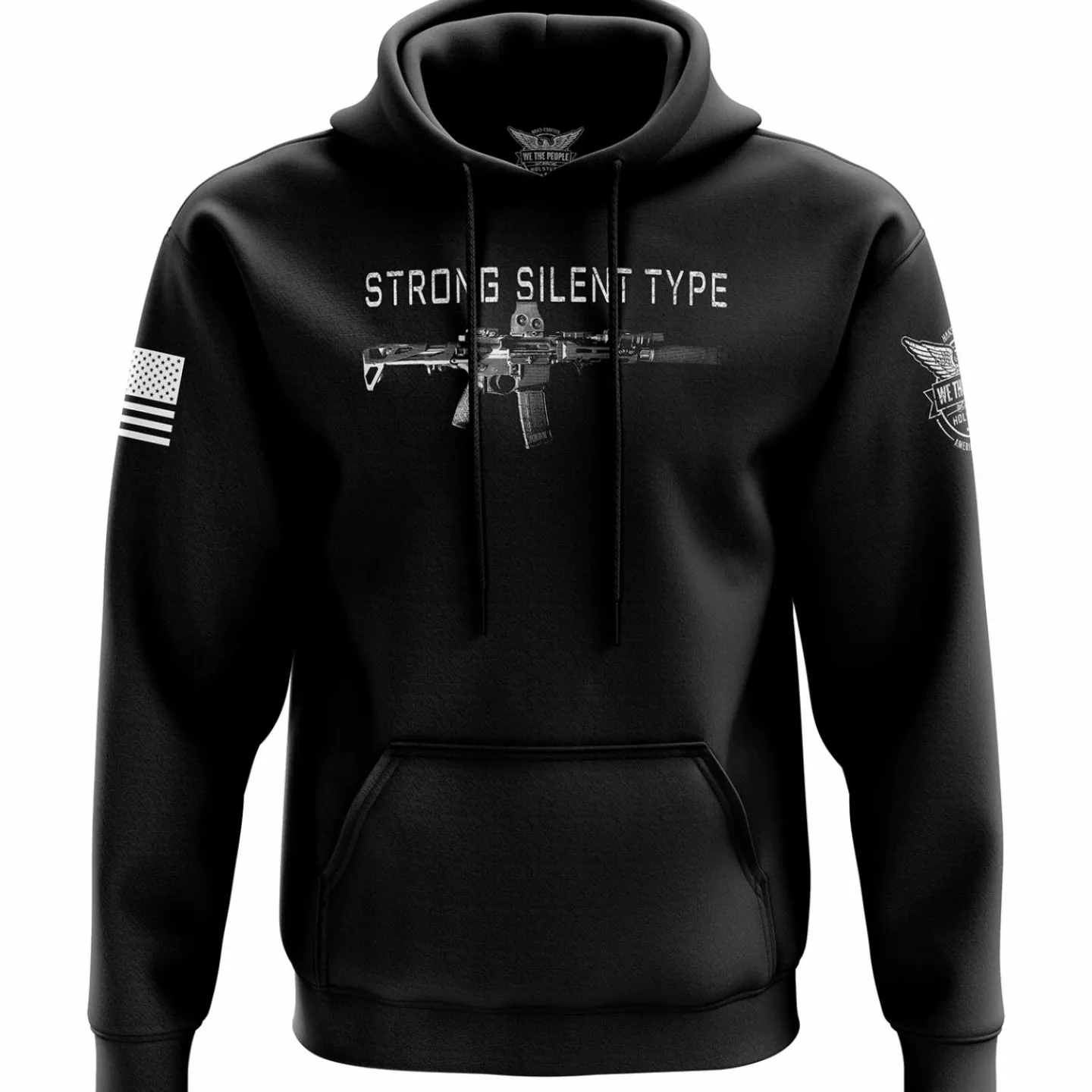 We The People Holsters Strong Silent Type Hoodie Black Outlet