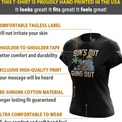 We The People Holsters Sun's Out, Guns Out Women's Short Sleeve Shirt Black Online