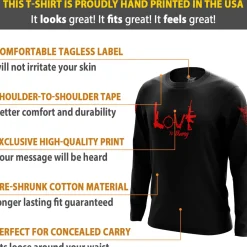 We The People Holsters Tactical Love Long Sleeve Shirt Black Clearance