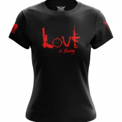 We The People Holsters Tactical Love Women's Short Sleeve Shirt Black Clearance