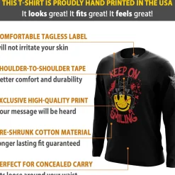 We The People Holsters Tactical Smiley Face Long Sleeve Shirt Black Best