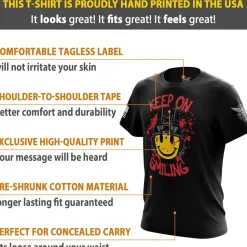 We The People Holsters Tactical Smiley Face Short Sleeve Shirt Black Online