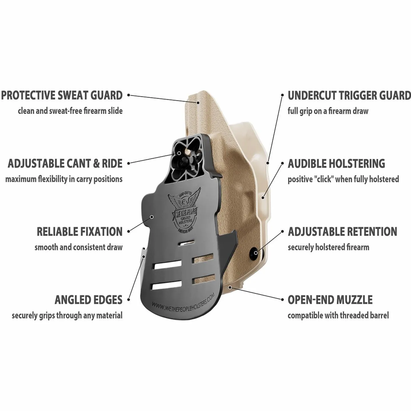 We The People Holsters Tan Custom Printed Holster - OWB Kydex Holster Outlet