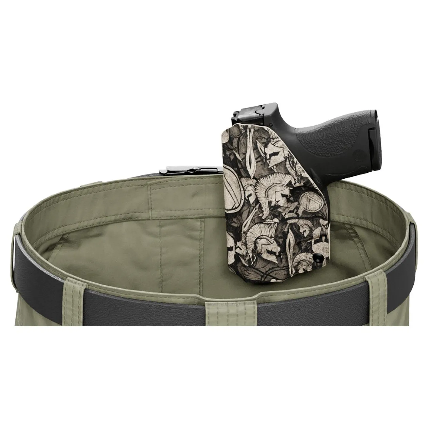 We The People Holsters Tan Spartan Camo Custom Printed Holster - IWB Kydex Holster Outlet
