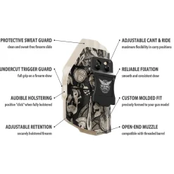 We The People Holsters Tan Spartan Camo Custom Printed Holster - IWB Kydex Holster Outlet