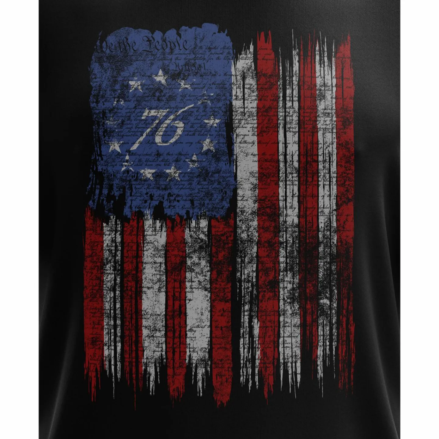 We The People Holsters Tattered '76 Flag Short Sleeve Shirt Black Outlet