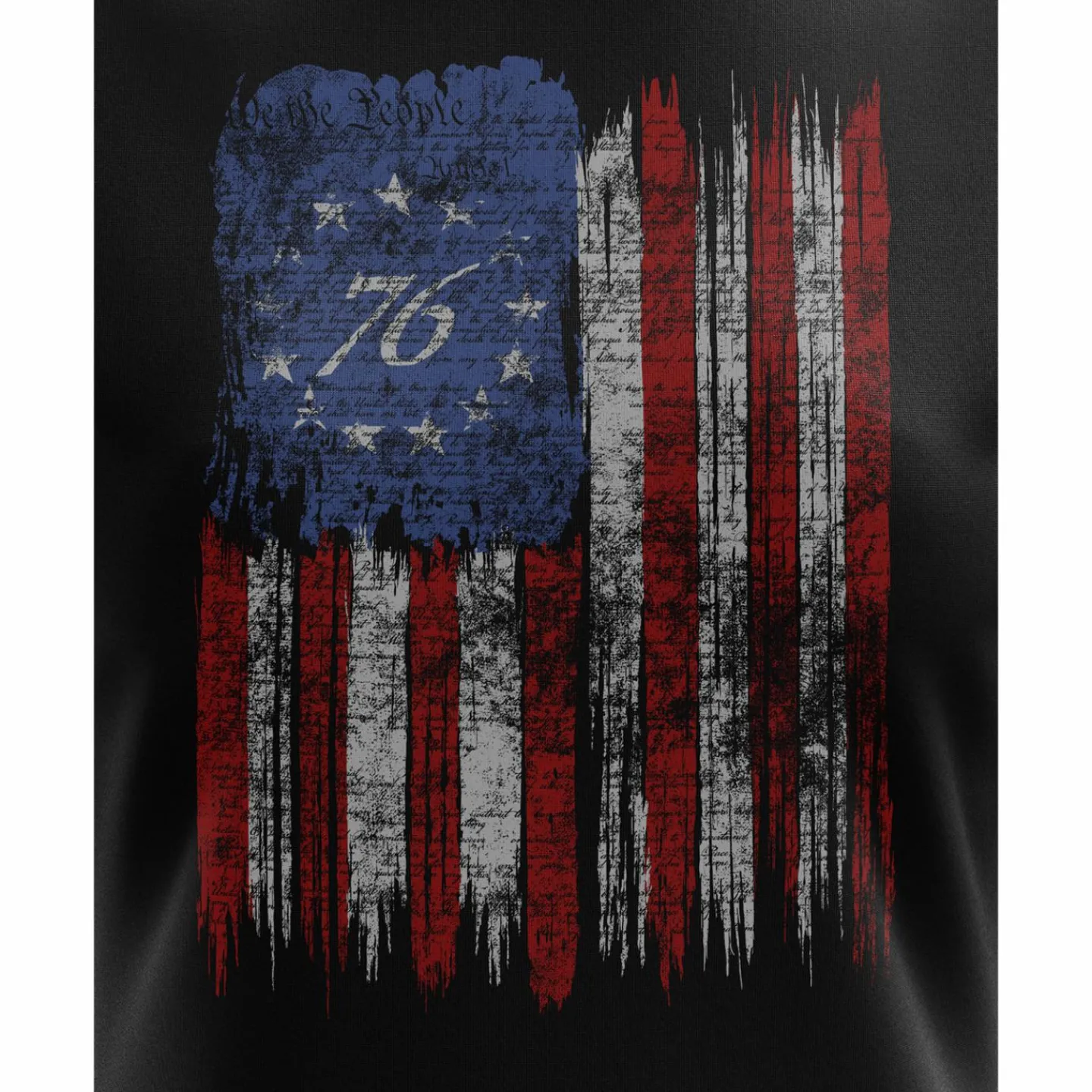 We The People Holsters Tattered '76 Flag Women's Short Sleeve Shirt Black Discount