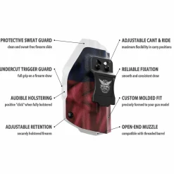 We The People Holsters Texas State Flag Custom Kydex IWB Holster for concealed carry Best