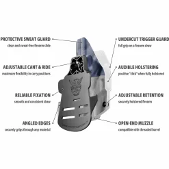 We The People Holsters Texas State Flag Kydex OWB Paddle holster Custom Designed Paddle Best