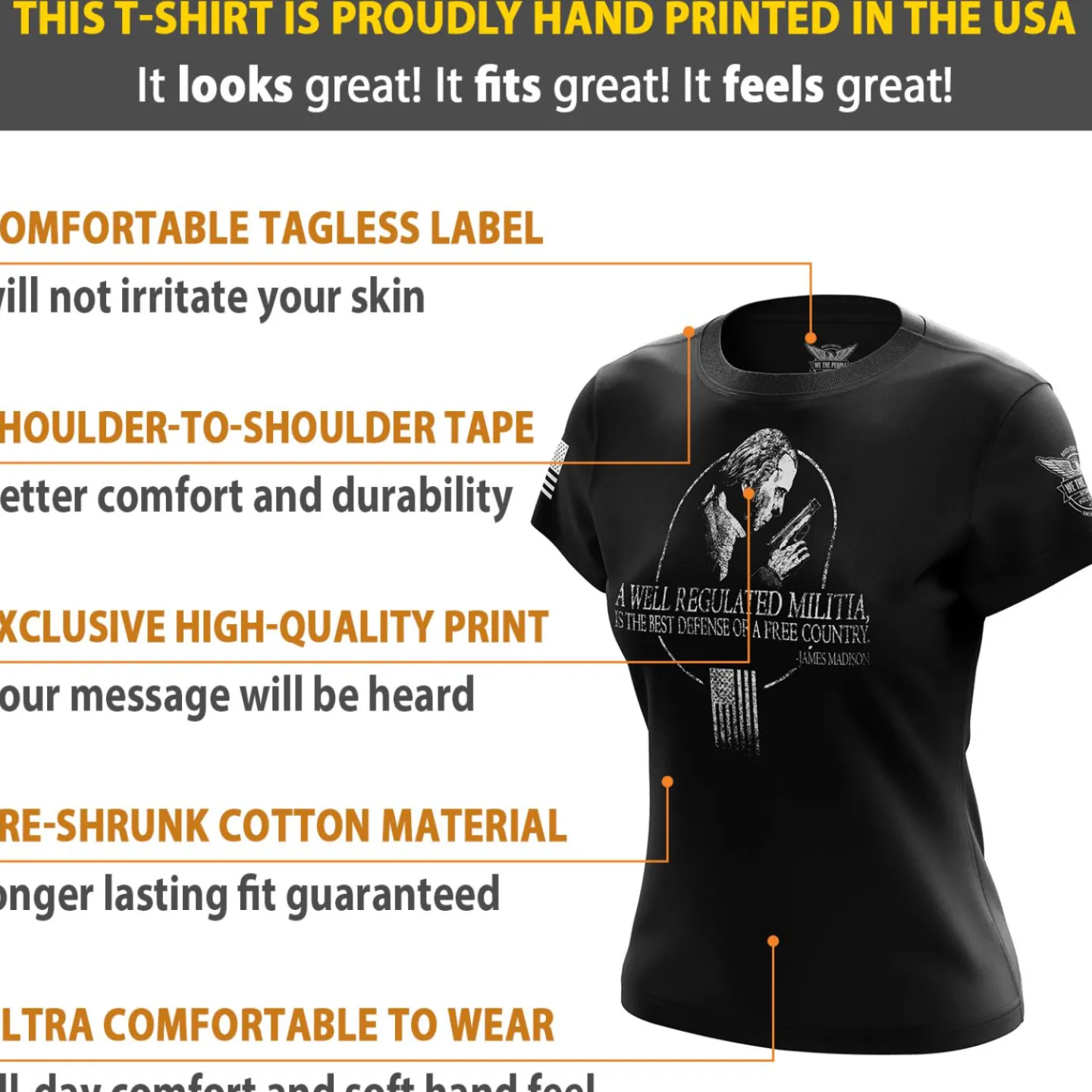 We The People Holsters The Best Defense Women's Short Sleeve Shirt Black Discount