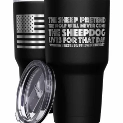 We The People Holsters The Sheepdog Lives For That Day + American Flag Stainless Steel Tumbler Outlet