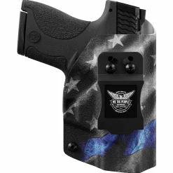 We The People Holsters Thin Blue Line Custom Printed Holster - IWB Kydex Holster - Law Enforcement Support Holster Discount
